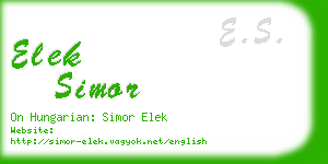 elek simor business card